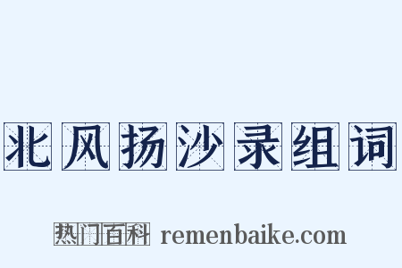 北风扬沙录组词是什么意思的图片